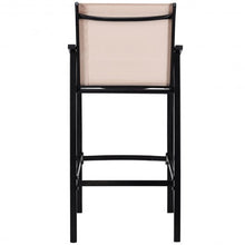 Load image into Gallery viewer, 4 pcs Patio Counter Height Steel Frame Leisure Bar Chairs
