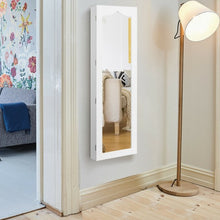 Load image into Gallery viewer, 5 LEDs Jewelry Armoire Wall Mounted / Door Hanging Mirror-White
