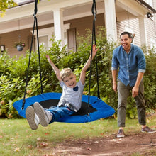 Load image into Gallery viewer, 37� Hexagon Tree Kids Swing with Adjustable Hanging Rope-Blue
