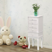 Load image into Gallery viewer, Wood Freestanding Armoire Storage Jewelry Cabinet
