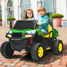 Load image into Gallery viewer, 12V Battery Powered Kids Ride On Dumpbed Truck RC-Green
