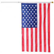 Load image into Gallery viewer, 5/6 Ft Telescoping Flagpole Spinning Wall Mount USA Flag Kit-5&#39;
