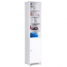 Load image into Gallery viewer, 72&quot; H Bathroom Free Standing Floor Storage Shelving Cabinet
