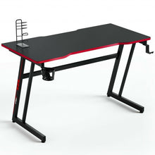 Load image into Gallery viewer, 47.5 Inch Z-Shaped Computer Gaming Desk with Handle Rack-Red

