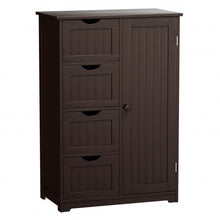 Load image into Gallery viewer, Standing Indoor Wooden Cabinet with 4 Drawers-Brown
