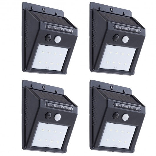4 pcs Waterproof LED Wireless Motion Sensor Solar Lights