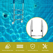 Load image into Gallery viewer, Stainless Steel Swimming Pool Ladder with Anti-Slip Step
