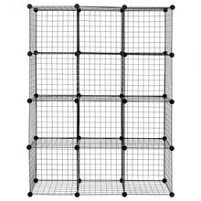 Load image into Gallery viewer, DIY 12 Cube Grid Wire Cube Shelves
