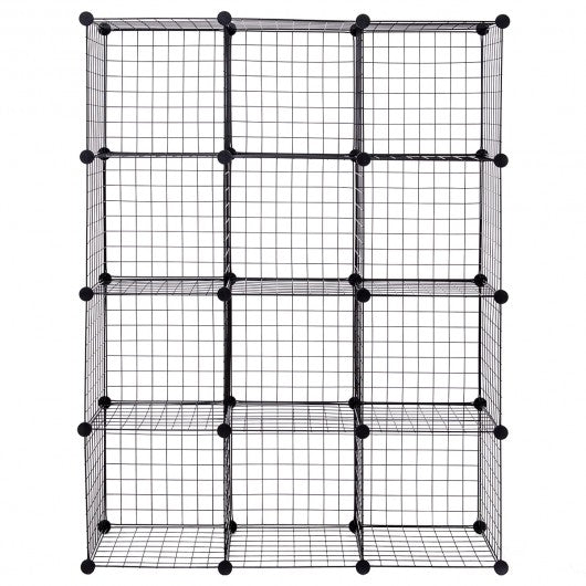 DIY 12 Cube Grid Wire Cube Shelves