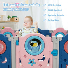 Load image into Gallery viewer, 14-Panel Foldable Baby Playpen Kids Safety Play Center with Lockable Gate
