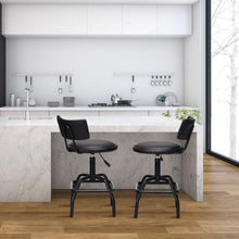 Load image into Gallery viewer, Adjustable Swivel Vintage PU Leather Bar Stool
