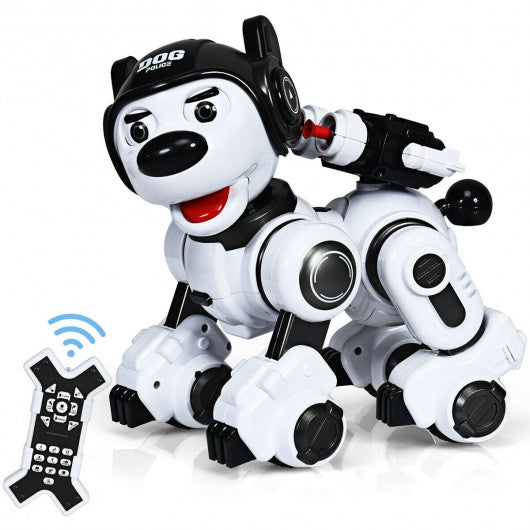 Wireless Programmable Interactive Remote Control Robotic Dog-Black