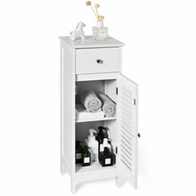Load image into Gallery viewer, Woodern Bathroom Floor Storage Cabinet with Drawer and Shutter Door
