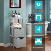 Load image into Gallery viewer, Bathroom Wooden Floor Cabinet Multifunction Storage Rack Stand Organizer-Gray
