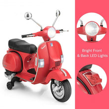 Load image into Gallery viewer, 6V Kids Ride on Vespa Scooter Motorcycle with Headlight-Red
