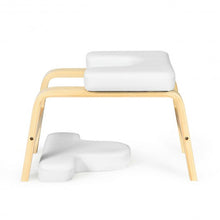 Load image into Gallery viewer, Yoga Headstand Wood Stool with PVC Pads-White
