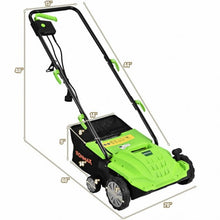 Load image into Gallery viewer, 12Amp Corded Scarifier 13&quot; Electric Lawn Dethatcher -Green
