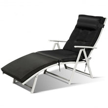 Load image into Gallery viewer, Outdoor Lightweight Folding Chaise Lounge Chair-Black
