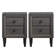 Load image into Gallery viewer, 2PCS Nightstand W/2 Drawer Multipurpose
