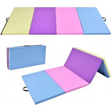 Load image into Gallery viewer, 4&#39; x 8&#39; x 2&quot; Multi-Colors Folding PU Panel Gymnastics Mat

