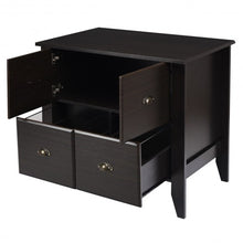 Load image into Gallery viewer, Multi-function Retro Lateral File Storage Cabinet with 2 Drawers
