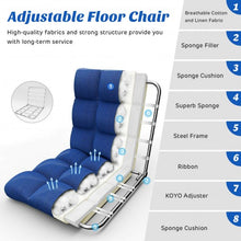 Load image into Gallery viewer, 14-Position Adjustable Folding Lazy Gaming Sofa-Blue
