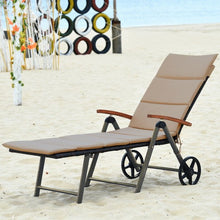 Load image into Gallery viewer, Outdoor Chaise Lounge Chair Rattan Lounger Recliner Chair
