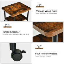 Load image into Gallery viewer, Under Desk Printer Stand with 360° Swivel Casters-Brown
