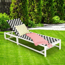 Load image into Gallery viewer, Patio Adjustable Reclining Chair Lounge Chair Chaise for Garden Deck Wheel
