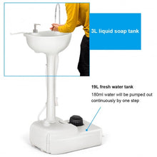 Load image into Gallery viewer, 5 Gallon Portable Wash Sink Garden Camping Washing Station
