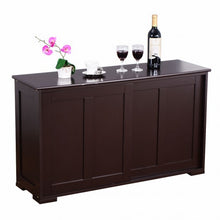 Load image into Gallery viewer, Kitchen Storage Cabinet with Wood Sliding Door-Brown
