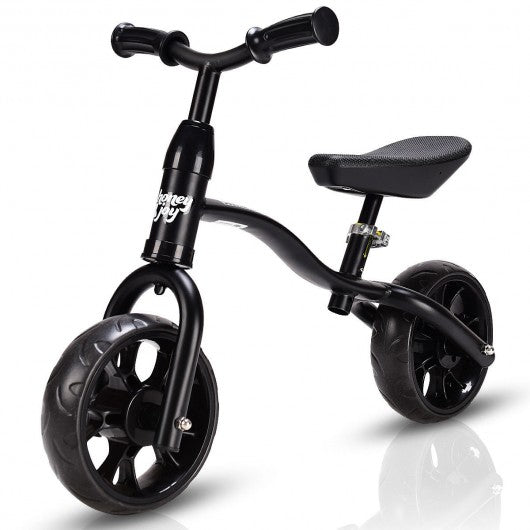 Adjustable No-Pedal Children Kids Balance Bike-Black