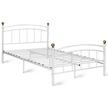 Load image into Gallery viewer, Queen Size Metal Bed Frame Platform Metal Slat-White
