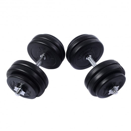 66 lbs Adjustable Cap Gym Weight Dumbbell Set