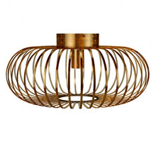 Load image into Gallery viewer, Antique Brass Metal Flush Mount Ceiling Pendant Light

