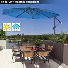 Load image into Gallery viewer, 10&#39; Patio Outdoor Sunshade Hanging Umbrella-Blue
