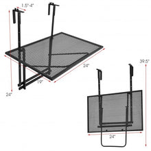 Load image into Gallery viewer, Railing Folding Table with 5-Level Adjustable Heights
