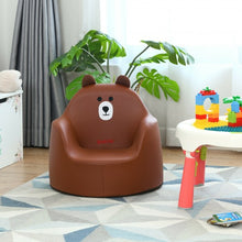 Load image into Gallery viewer, Kids Cartoon Sofa Seat Toddler Children Armchair Couch-Brown
