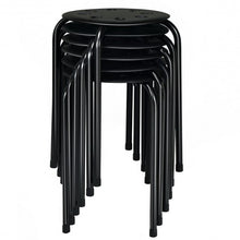 Load image into Gallery viewer, Set of 6 Portable Plastic Stack Stools -Black
