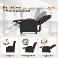 Load image into Gallery viewer, Massage Gaming Recliner Chair w/Headrest &amp; Adjustable Backrest - Home Theater-RE
