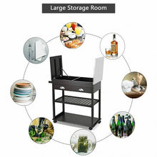 Load image into Gallery viewer, Stainless Steel Mobile Kitchen Trolley Cart With Drawers &amp; Casters-Brown
