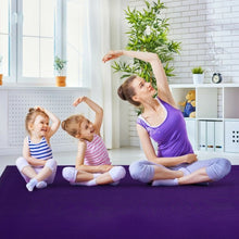 Load image into Gallery viewer, 7&#39; x 5&#39; x 8 mm Thick Workout Yoga Mat-Purple
