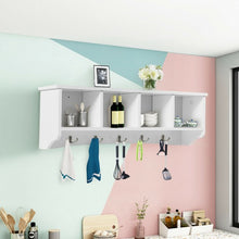 Load image into Gallery viewer, Wall-Mounted Storage Cabinet Hanging Entryway Shelf Coat Rack
