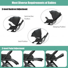 Load image into Gallery viewer, High Landscape Foldable Baby Stroller with Reversible Reclining Seat-Black
