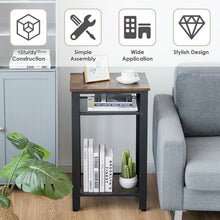 Load image into Gallery viewer, 3-Tier Industrial Tall Nightstand Side End Telephone Table
