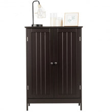 Load image into Gallery viewer, Bathroom Floor Storage Double Door Cupboard Cabinet-Brown
