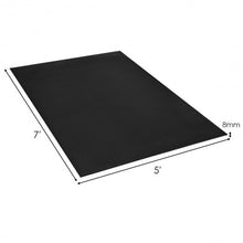 Load image into Gallery viewer, 7&#39; x 5&#39; x 8 mm Thick Workout Yoga Mat-Black

