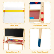 Load image into Gallery viewer, All-in-One Wooden Height Adjustable Kid&#39;s Art Easel
