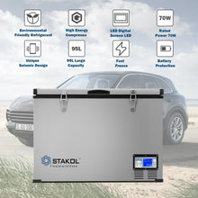 Load image into Gallery viewer, 100-Quart Portable Camping Electric Car Cooler
