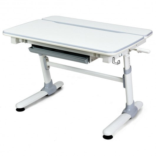 Height Adjustable Kids Desk with Tilting Desktop and Drawer